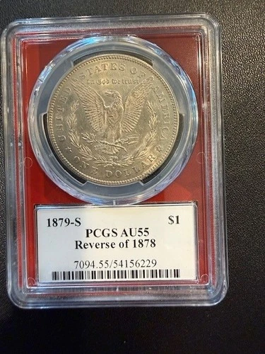 1879-S Reverse of 1878 Morgan Silver Dollar - PCGS AU55 No Reserve