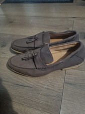  Next Mens Size 9 Brown Shoes,  Tassle Loafers,  Faux Suede.