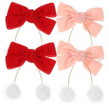 2 Pairs Holiday Hair Styling Tools Kawaii Accessories Bow for Clip