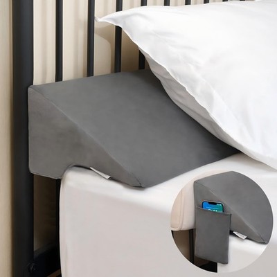 Bed Wedge Pillow for Headboard, Bed Gap Filler(0-5'') for Gap Between Mattress...