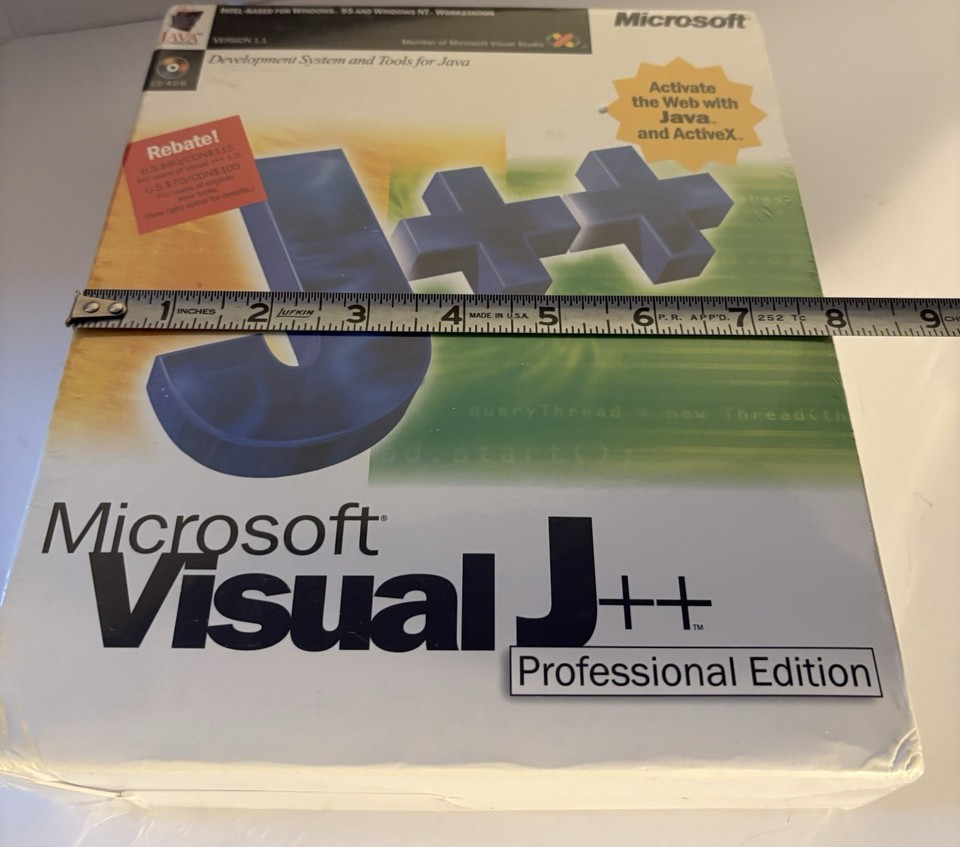 Microsoft Visual J++ Professional Edition, Brand New, Sealed ...
