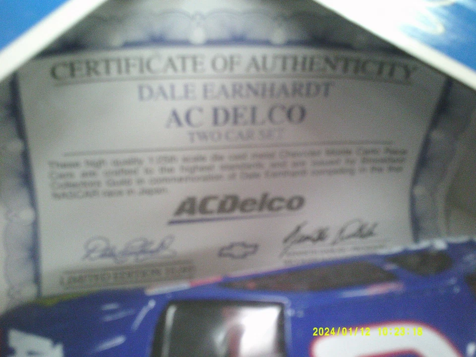 Dale Earnhardt #3 brookfield 2 car set from japanese race ac delco edition NIP - Image 2 of 4