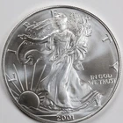 2001 American Silver Eagle (BU) - AUTHENTIC - In a Capsule to Protect It!