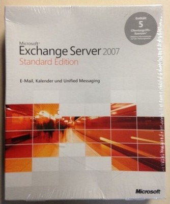 MS Exchange Server 2007 Standard Vollversion deutsch inkl. 5 Clients neu x64