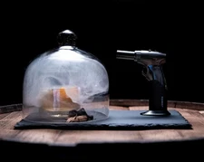 Crafty Cocktail Whiskey Smoker Kit Slate Dome Torch Wood Chips Smoke Infuser Set