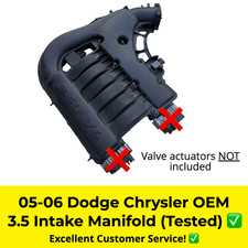 05-06 Dodge Magnum Charger Chrysler 300 3.5l Air Intake Manifold Throttle 2 Plug