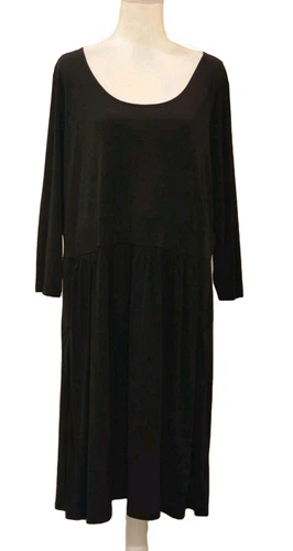 Abito donna Michael Kors manica 3 4 nero tubino taglia 2x tasche pull over us intime ottimeioni