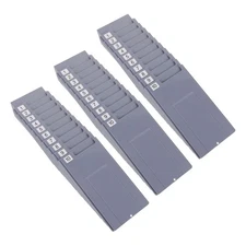 3 Sets Wall Cards Rack Time Holder: Wall Mounted Cards Plastic Holder With 10