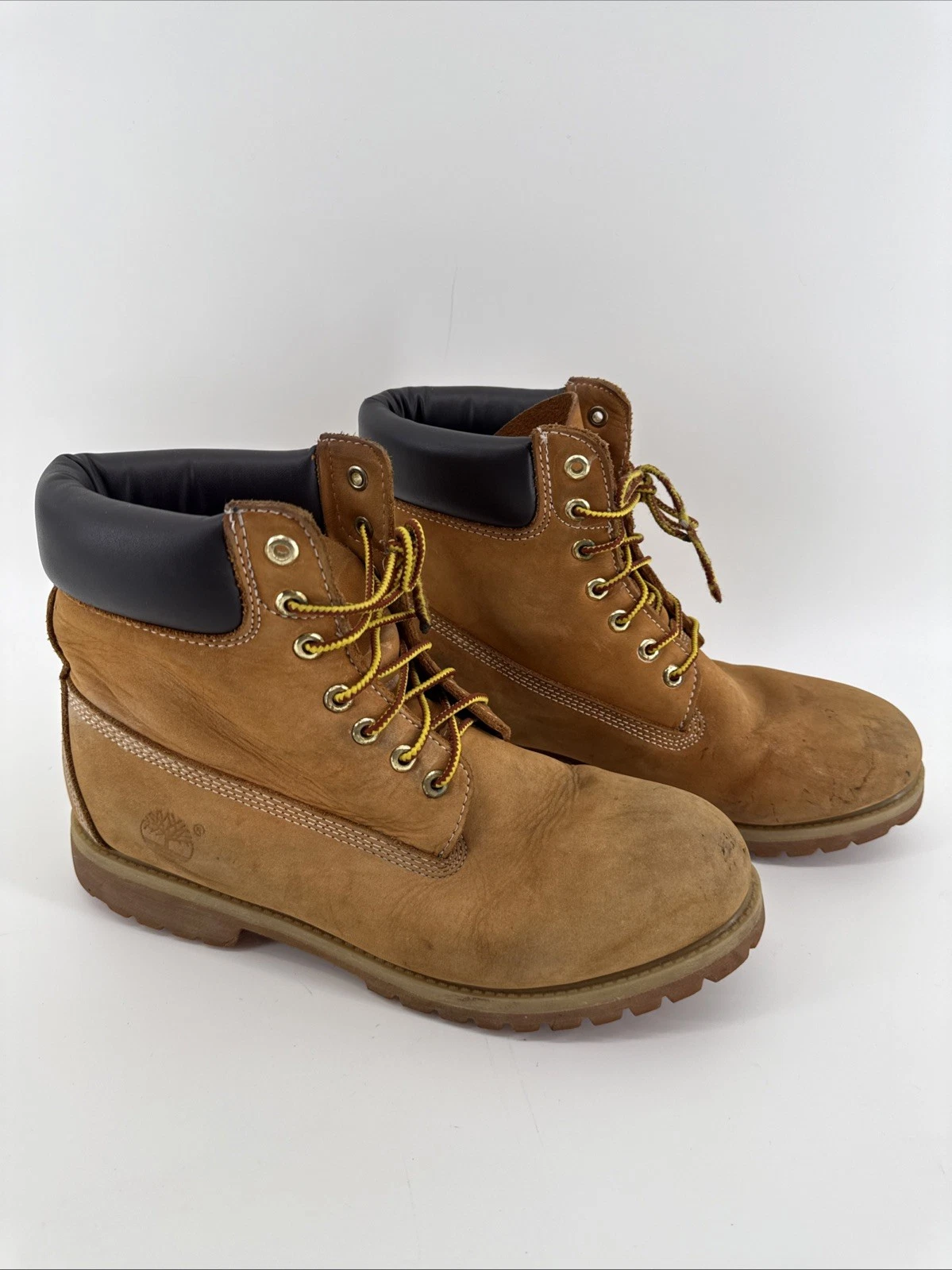 Timberland Premium 6" Waterproof Boots Mens Size 13M Wheat Tan Nubuck 10661 Work