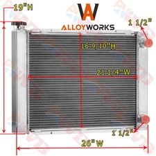 19 X 26 Universal Double Pass 2 Row Aluminum Radiator For Chevy Sbc 350 19 X 26 Universal Double Pass 2 Row Aluminum Radiator For Chevy Sbc 350