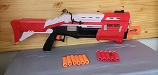 NERF Fortnite TS BLASTER - 6 DARTS-TESTED- Scratches At The Top Of Toy Gun