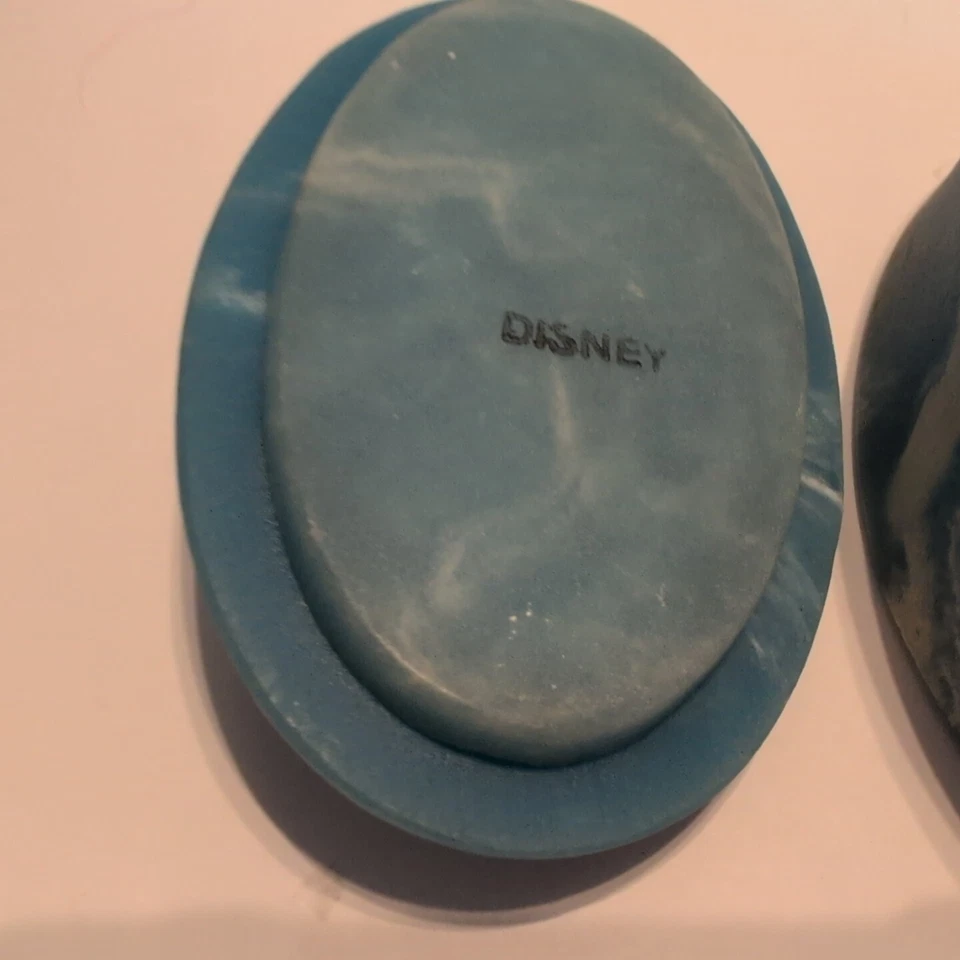 Joyero de colección Disney Tinkerbell Incolay baratija recuerdo raro azul Foto 4 de 4