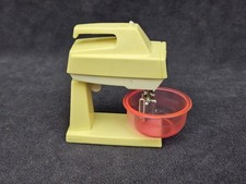 Vintage 1980s Barbie Action Accents Wind Up Kitchen Mixer WORKS Bowl Appliance