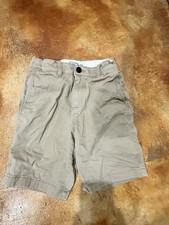 Abercrombie Kids Boys Khaki Chino Shorts Sz 11/12 Stretch 7.5" Inseam