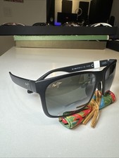 Maui Jim Red Sands MJ432-2M Matte Black Sunglasses 59-17-140 Neutral Grey Lens