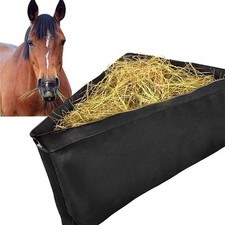 Horse Corner Hay Feeder Bag with Mesh Bottom Large Capacity