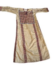 Vintage Palestinian Traditional Thobe- Hand-Embroidered Arabic Dress