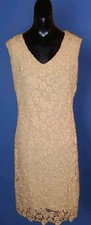 NWT Lauren Ralph Lauren Yellow Floral Crochet Lace Dress Sz 10 Sleeveless