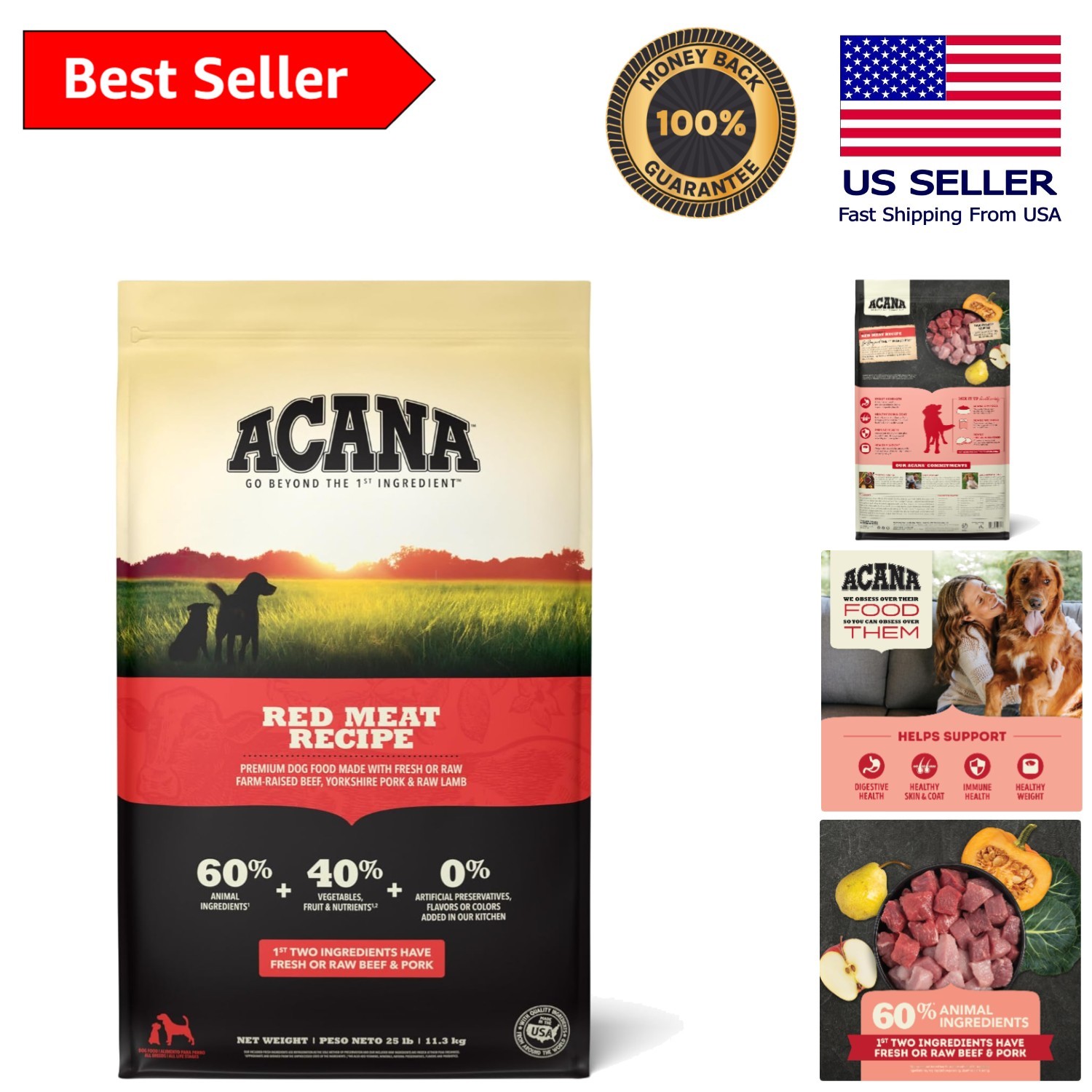 25lb Bag - Red Meat Recipe For Optimal Nutrition