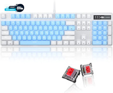 Mechanical Gaming Keyboard 104 Keys White Backlit Mechanical Keyboards