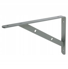 Heavy Duty Silver Shelf Bracket 30cm Support Brace for Wall Shelving - Strong