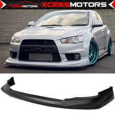 Fits 08-15 Mitsubishi Lancer Evo 10 X V Pu Front Bumper Lip Spoiler Splitter Fits 08-15 Mitsubishi Lancer Evo 10 X V Pu Front Bumper Lip Spoiler Splitter