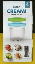 Ninja Creami Pints & Lids 2 Pack Compatible With Ninja Cream Lime & Aqua DETAILS