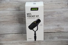 Shure MV7 Podcast XLR/USB Microphone Bundle w/ Gator Desktop Stand - Black