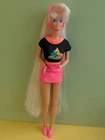Vintage Mattel Barbie blonde Glitter Hair Doll and Outfit 1990s in vgc