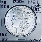 1921 BU GEM MORGAN SILVER DOLLAR UNC MS+++ U.S. MINT RARE COIN 6968