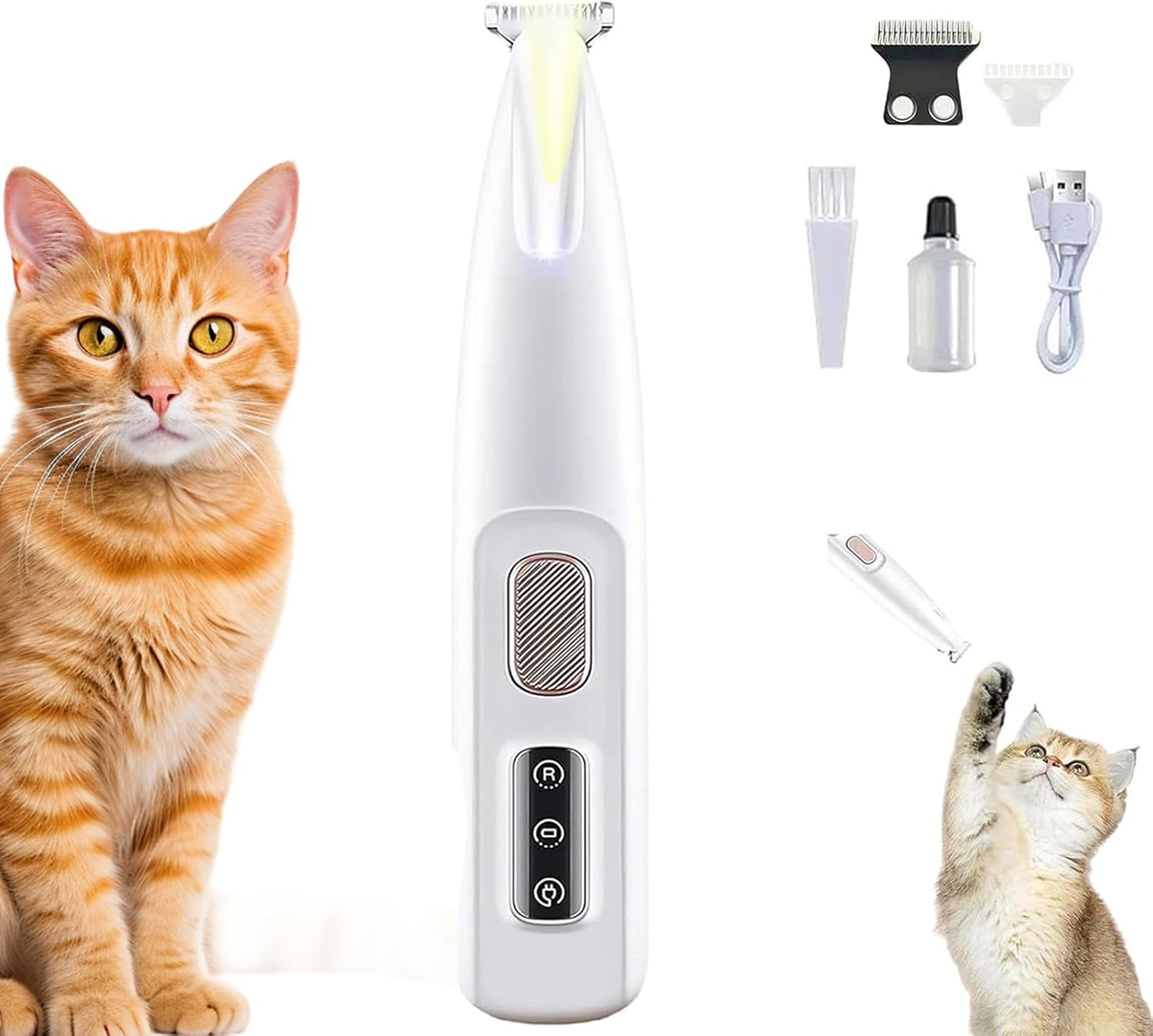 2025 New Belvedir Cat Paw Grooming Trimmer Quiet, Waterproof Rechargeable  Cats S