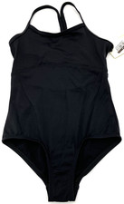 All in Motion Girls Size XS 4 5 Strappy Leotard Black