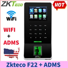 Zkteco F22 WIFI TCP/IP Fingerprint Time Clock & Access Control + ADMS USA STOCK