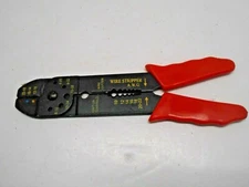 SEA Wire Stripper Cutters Crimping Pliers Red Rubber Comfort Grip Handle 8" Long
