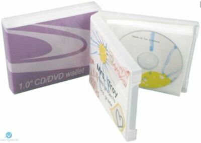 5 CD DVD Unikeep Mappe klar mit weißen Geldbörsen fasst 10 Discs/Hüllen NEU HQ