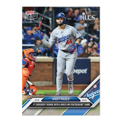 2024 MLB NLCS Topps NOW 850 ANDY PAGES MULTI  HR LA DODGERS ROOKIE  PRESALE
