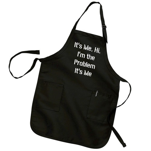Funny Apron Full Length Chef Cook Grill BBQ It's Me, Hi I'm the Problem it's me - Picture 10 of 11