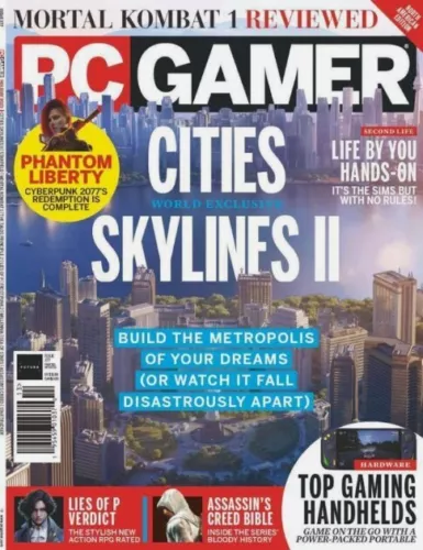 PC Gamer Magazine (US) Buyer's Guide Issue #377 Holiday 2023/ Cities Skylines II