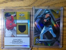 2012 Triple Threads Relics Gold/9 Giancarlo Stanton & Kevin Newman Spectra RC