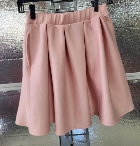 Midnight Hour Skirt -S -Pink School Girl - Goth Punk - Elastic Waist - Pockets - Picture 2 of 4