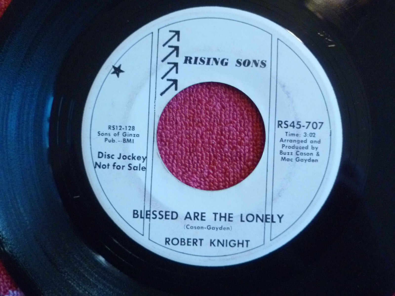 ROBERT KNIGHT Blessed Are The Lonely 45 rpm WHITE LABEL PROMO Rising Sons 1967