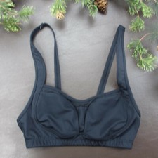 Tyr Sports Bra Size M 8 Black Padded Race Back Clasp Back