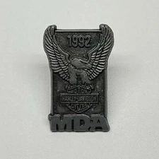 ⭐️ Harley Davidson 1992 MDA National HOG Rally Hat Vest Jacket Pin Pinback