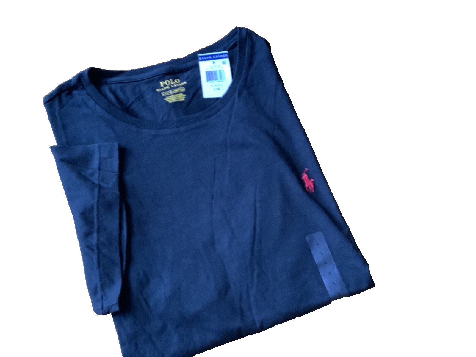 PONY Autentica Polo Ralph Lauren maglietta girocollo manica corta RL NERA