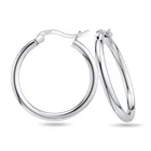 Sterling Silver Hoops Earrings 25mm 35mm 45mm 925 Silver Hoops