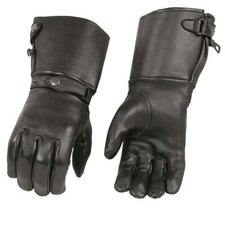 Milwaukee Leather SH264 Men's Black Leather Thermal Lined Gauntlet Gloves