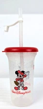 Disney World Plastic Tumbler Cup with Lid Straw Whirley Warren 