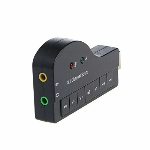 8.1 Channel USB External 3D Audio Sound Card Adapter For PC Laptop Headphone MIC - Image 2 of 4