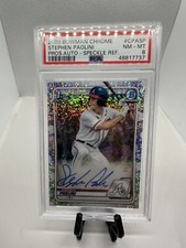 2020 Bowman Chrome Stephen Paolini Speckle Psa 8 Braves