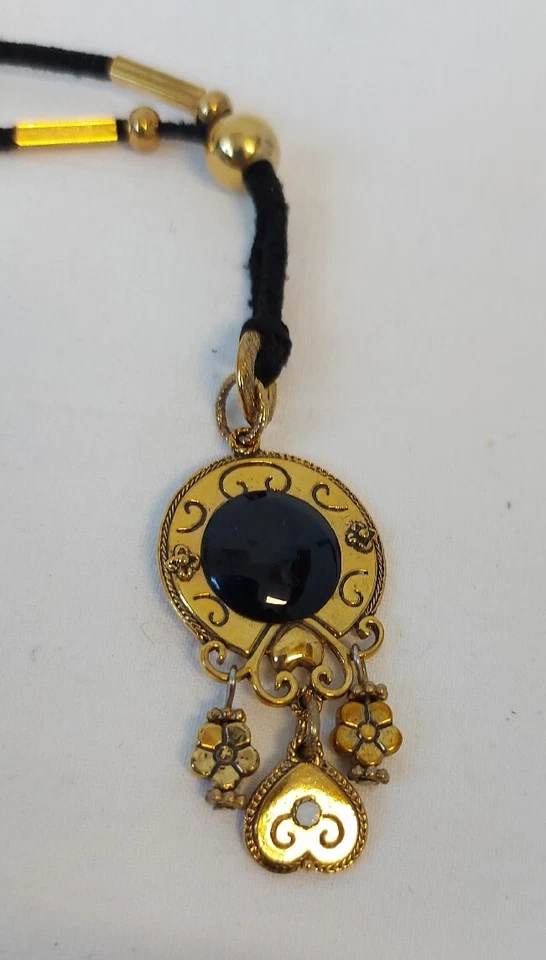 Nature Lumiere Halskette Anhänger hochwertige Vergoldung Verstellbar - Bild 2 von 4